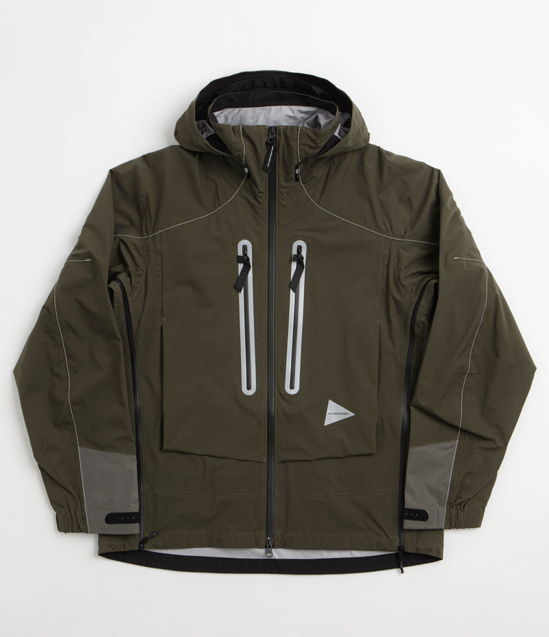 and wander Pertex Shield Rain Jacket - Khaki, view 11
