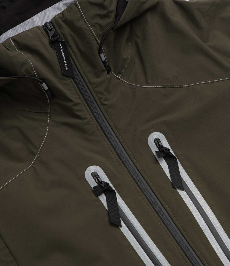 and wander Pertex Shield Rain Jacket - Khaki, view 20