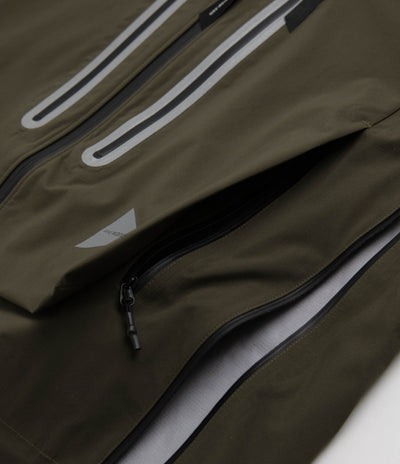 and wander Pertex Shield Rain Jacket - Khaki