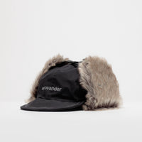 and wander Rainproof Ear Flap Cap - Black thumbnail
