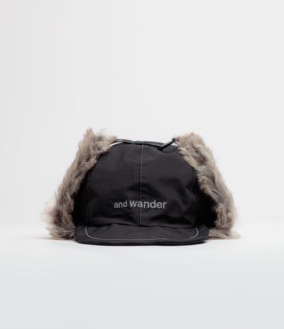 and wander Rainproof Ear Flap Cap - Black