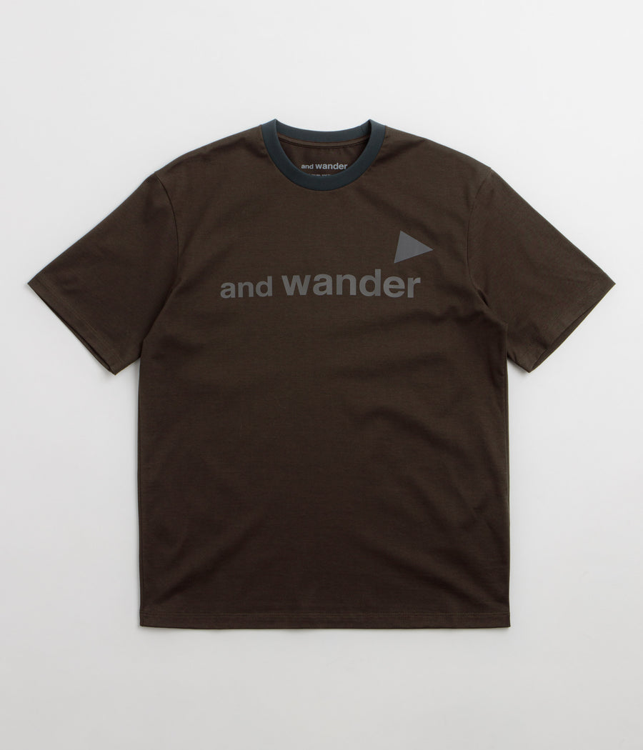 and wander Ref T-Shirt - Dark Khaki