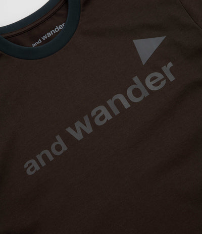 and wander Ref T-Shirt - Dark Khaki