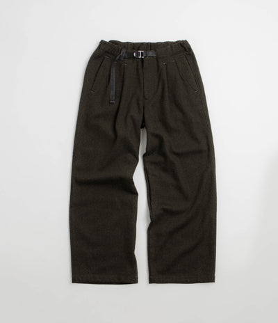 and wander Rewool Tweed Wide Pants - Khaki