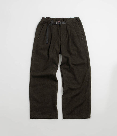 and wander Rewool Tweed Wide Pants - Khaki
