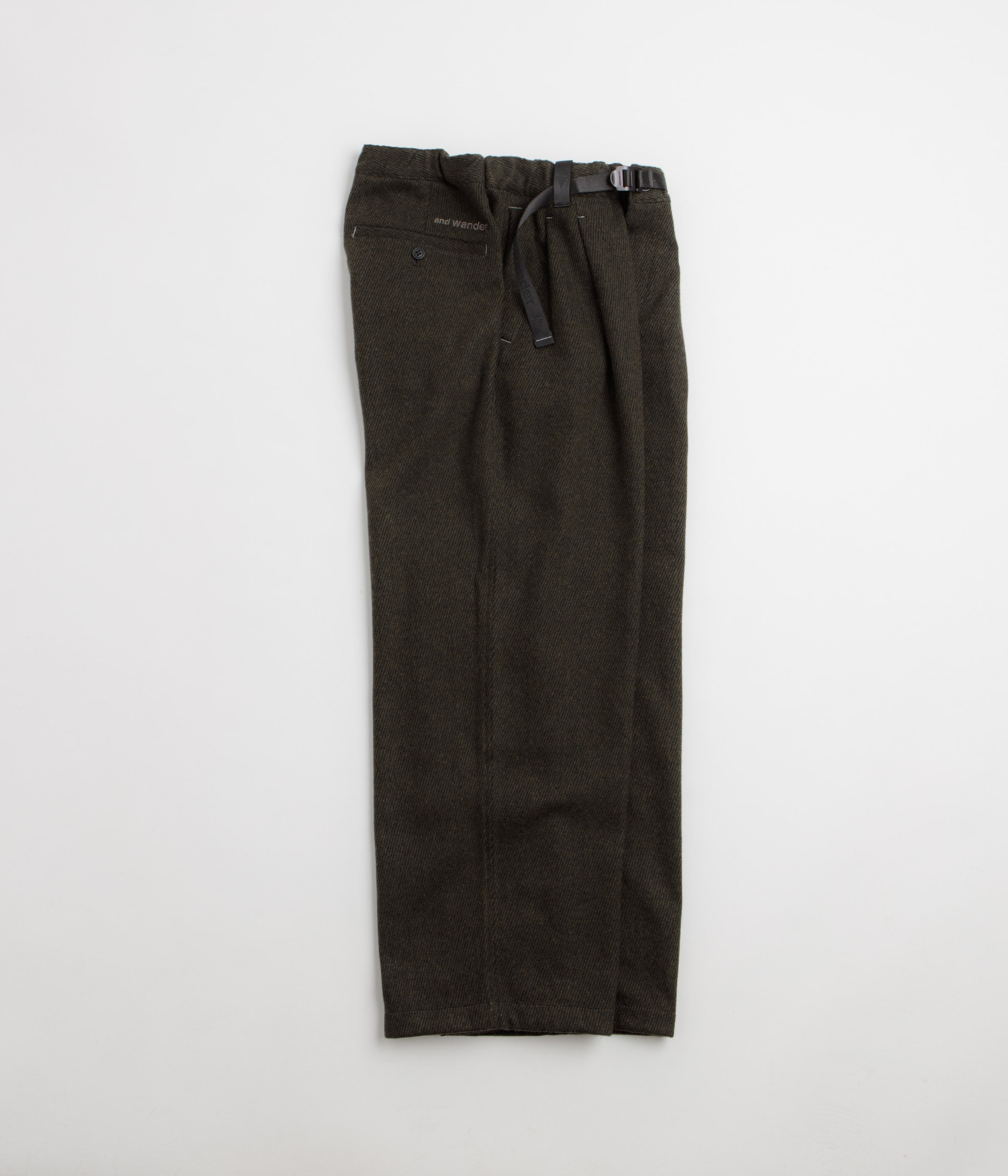 and wander Rewool Tweed Wide Pants - Khaki, view 41