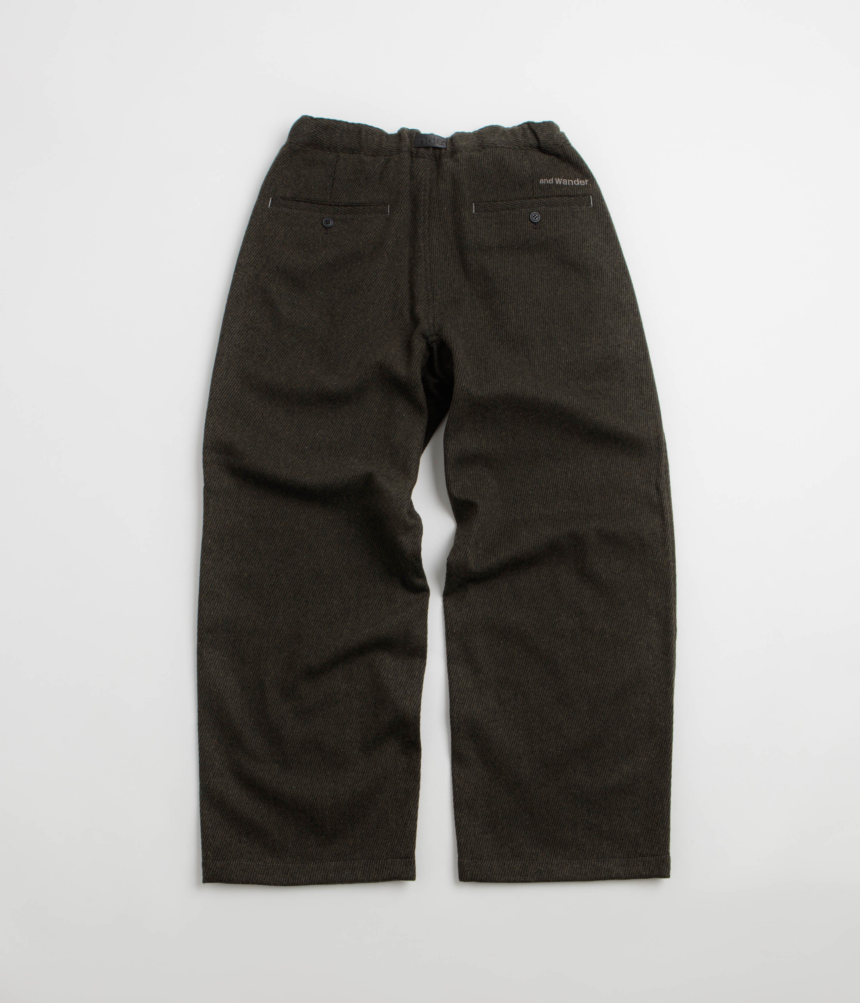 and wander Rewool Tweed Wide Pants - Khaki, view 43