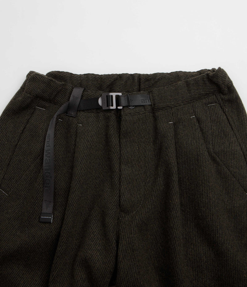 and wander Rewool Tweed Wide Pants - Khaki, view 22
