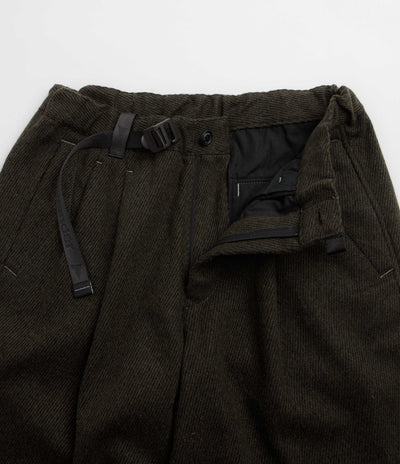 and wander Rewool Tweed Wide Pants - Khaki
