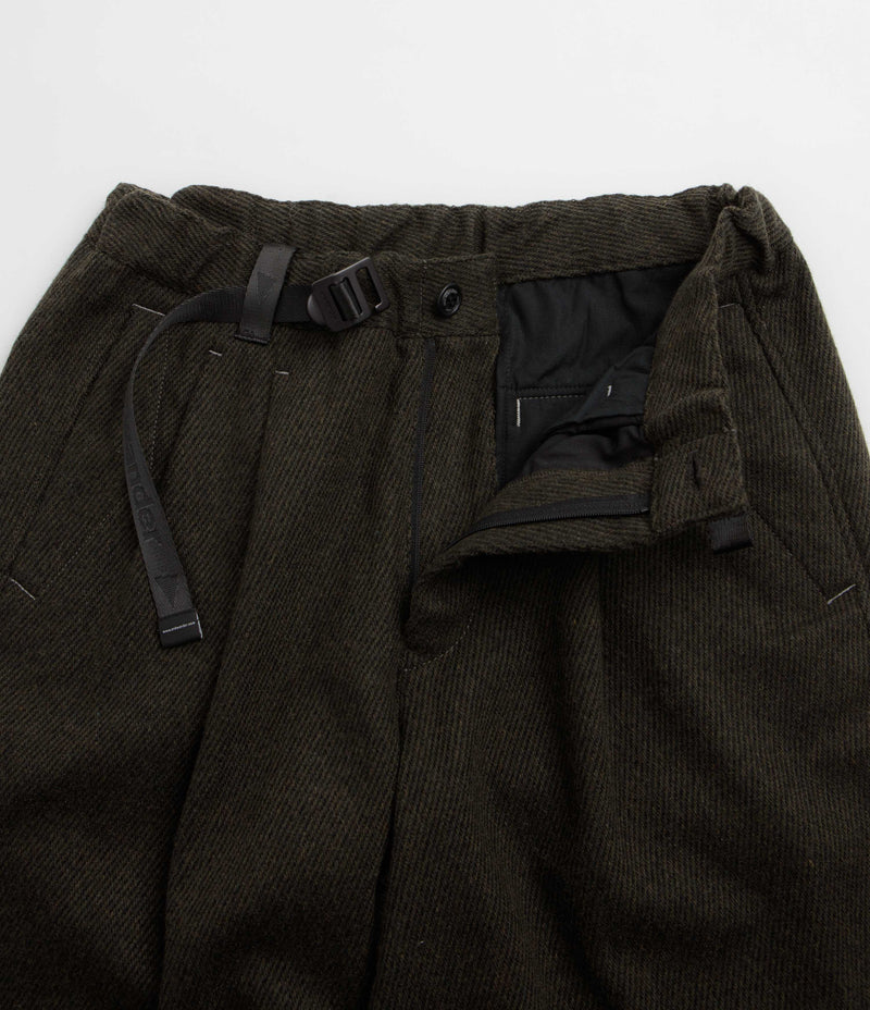 and wander Rewool Tweed Wide Pants - Khaki, view 28