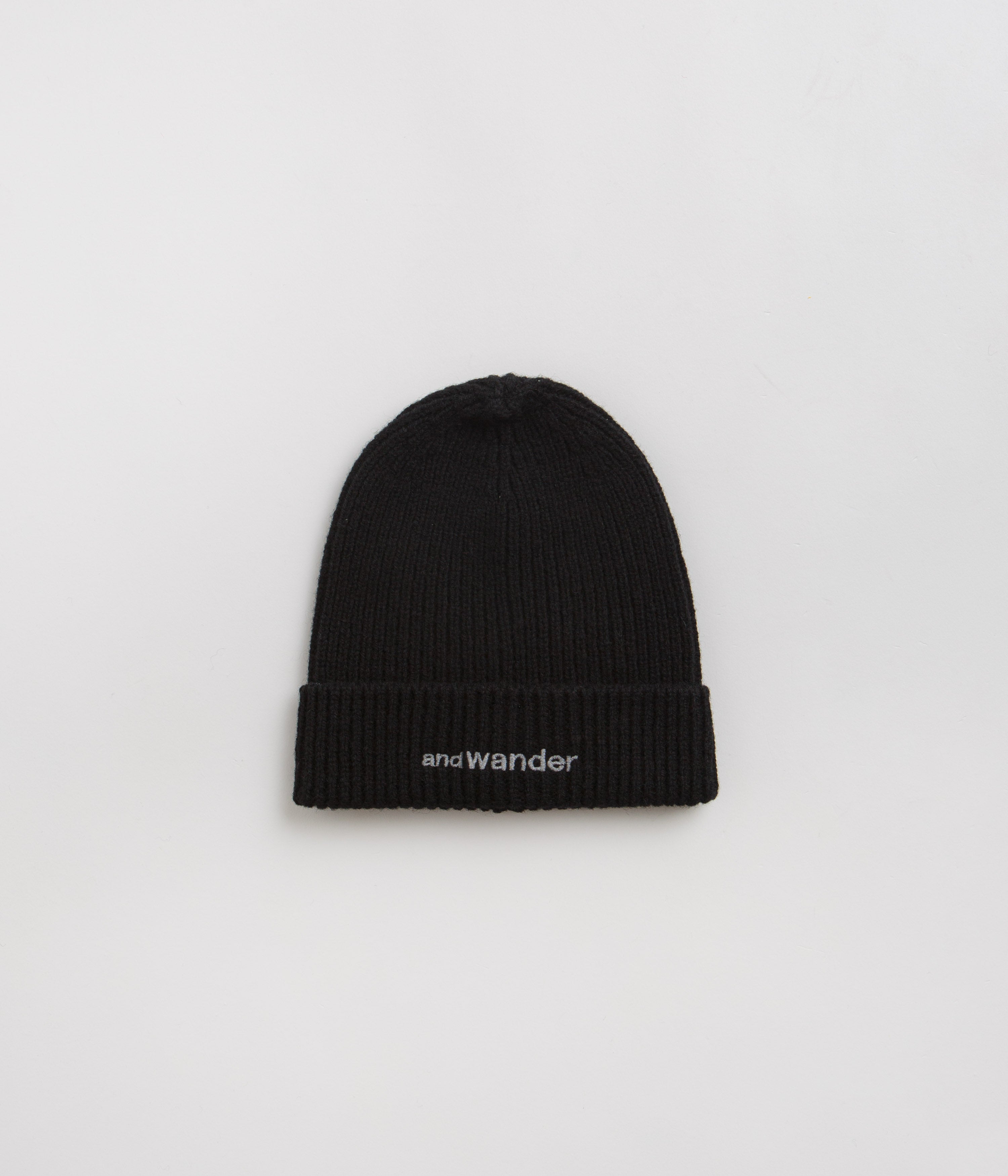 and wander Shetland Wool Beanie in Black