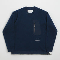 and wander Shetland Wool Sweatshirt in Blue thumbnail
