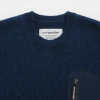 and wander Shetland Wool Sweatshirt in Blue thumbnail