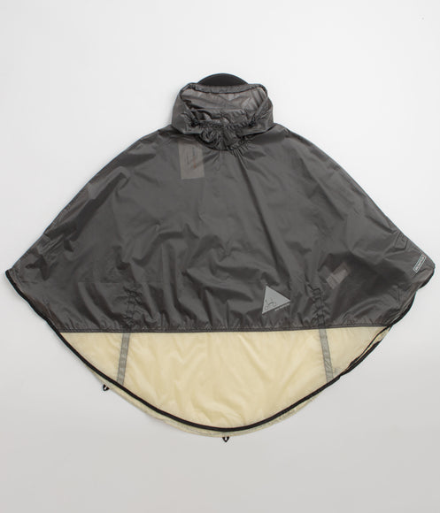 and wander x Brompton Sil Poncho Jacket - Grey
