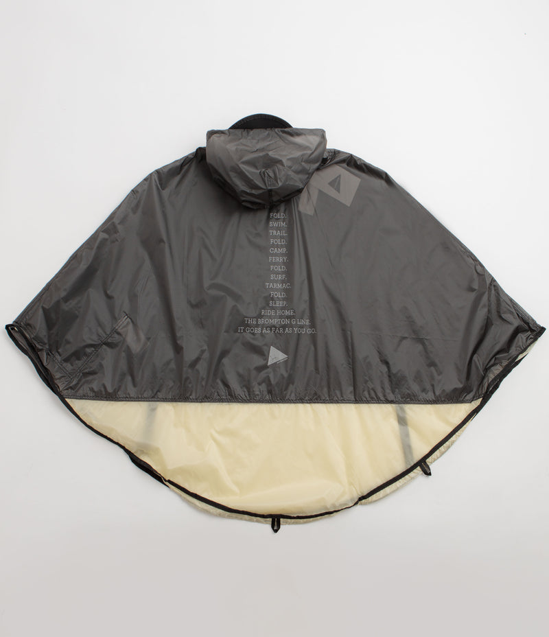 and wander x Brompton Sil Poncho Jacket - Grey, view 10