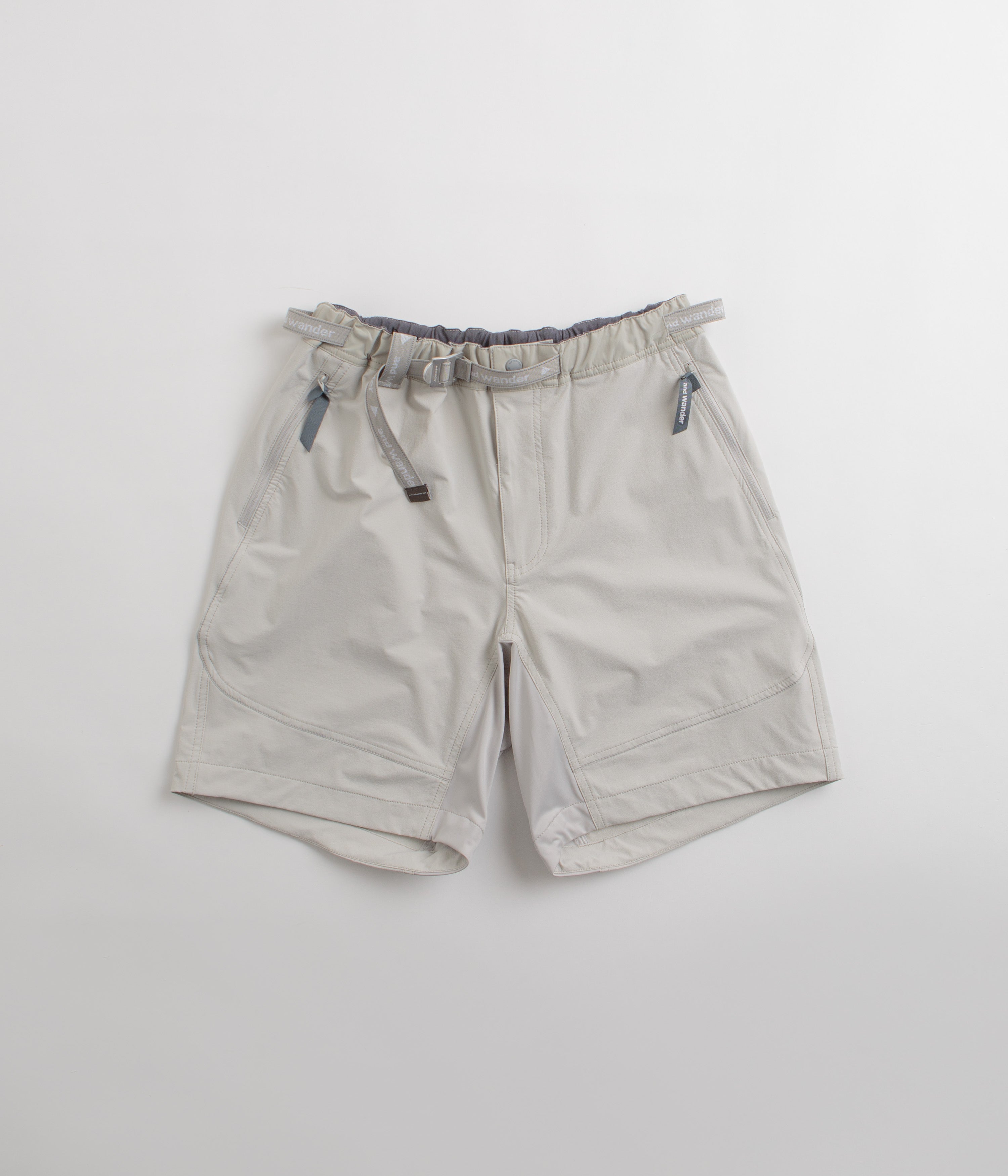 and wander Trek Shorts in Light Grey