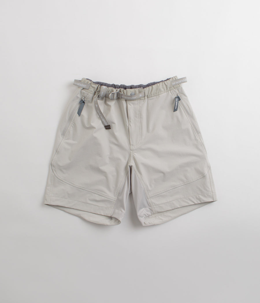 and wander Trek Shorts in Light Grey