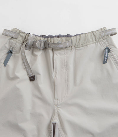 and wander Trek Shorts in Light Grey