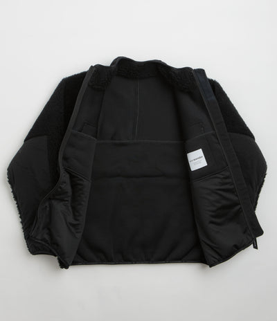 and wander Wool Boa Jacket in Black