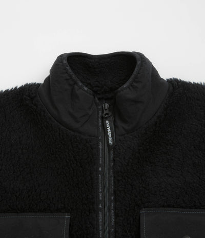 and wander Wool Boa Jacket in Black