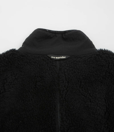 and wander Wool Boa Jacket in Black