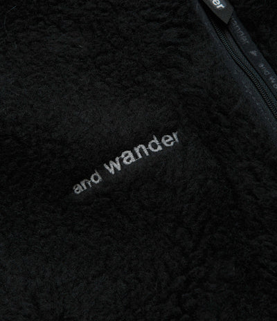 and wander Wool Boa Jacket in Black