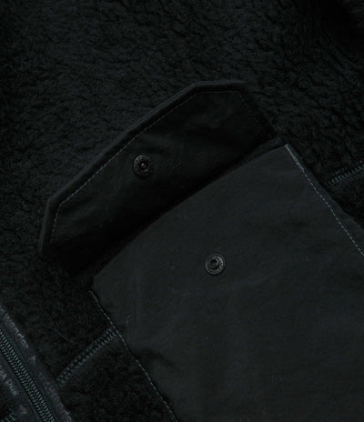 and wander Wool Boa Jacket in Black