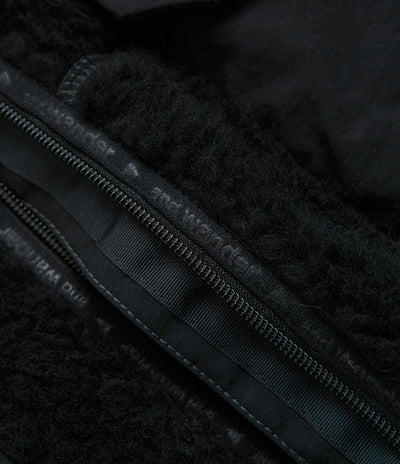 and wander Wool Boa Jacket in Black