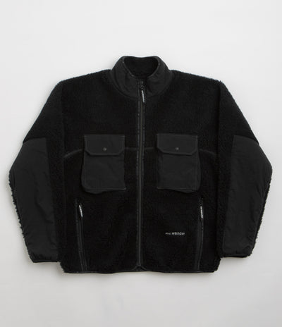 and wander Wool Boa Jacket in Black