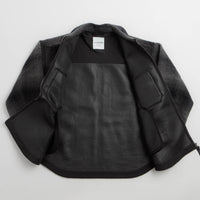 and wander Wool Shaggy Check Zip Jacket - Charcoal thumbnail
