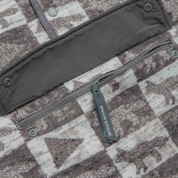 and wander x Maison Kitsune Fox Checkers Pullover Fleece in Grey thumbnail