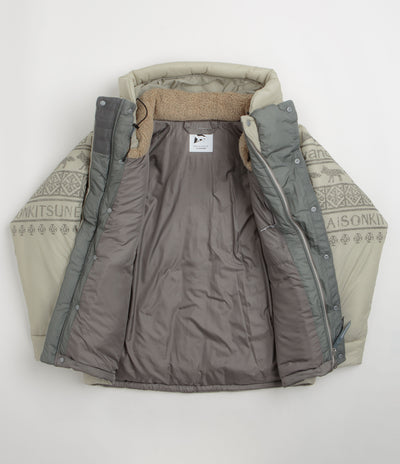 and wander x Maison Kitsune Nordic Border Insulation Jacket in Light Beige