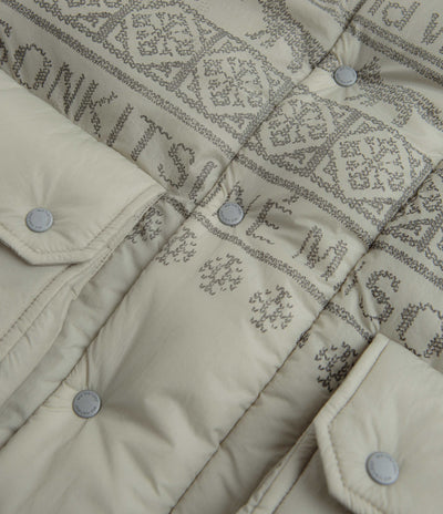 and wander x Maison Kitsune Nordic Border Insulation Jacket in Light Beige