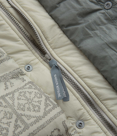 and wander x Maison Kitsune Nordic Border Insulation Jacket in Light Beige