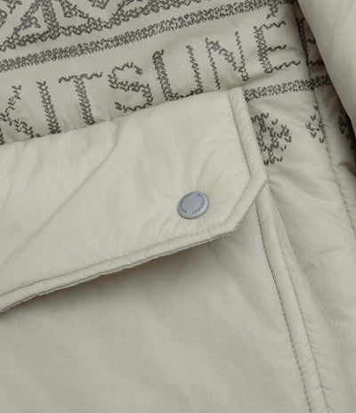and wander x Maison Kitsune Nordic Border Insulation Jacket in Light Beige