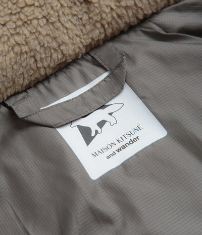 and wander x Maison Kitsune Nordic Border Insulation Jacket in Light Beige