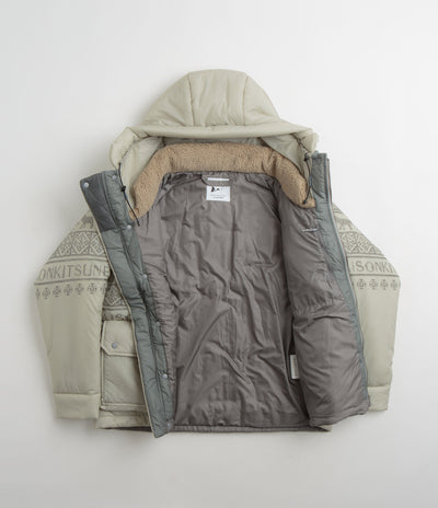 and wander x Maison Kitsune Nordic Border Insulation Jacket in Light Beige