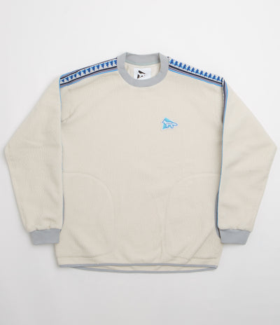 and wander x Maison Kitsune Pullover Fleece Sweatshirt in White