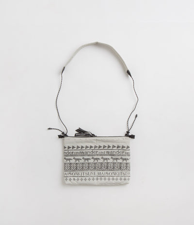 and wander x Maison Kitsune Sacoche in Light Beige