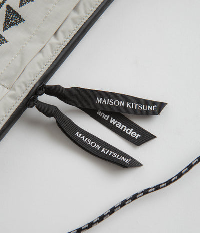 and wander x Maison Kitsune Sacoche in Light Beige