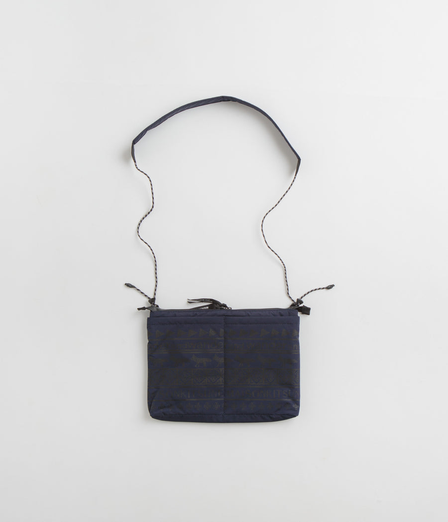 and wander x Maison Kitsune Sacoche in Navy