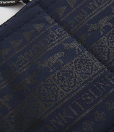 and wander x Maison Kitsune Sacoche in Navy