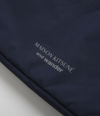 and wander x Maison Kitsune Sacoche in Navy