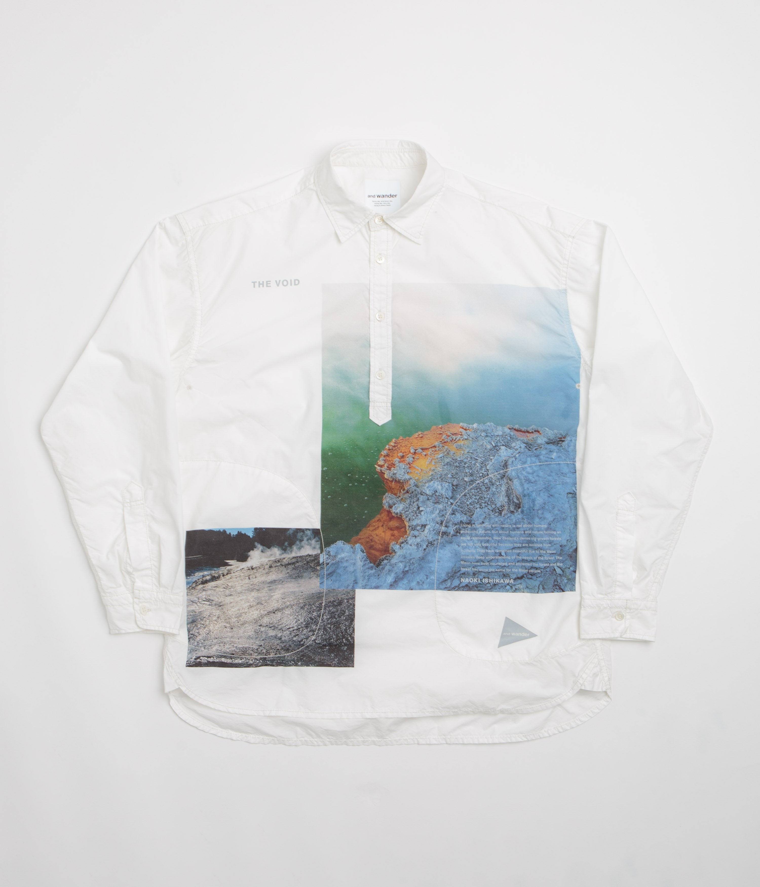 and wander x Naoki Ishikawa The Void Sea Shirt in White