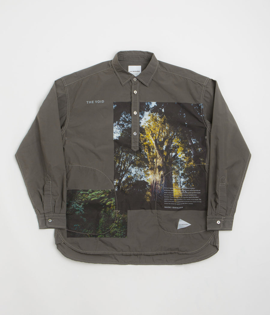 and wander x Naoki Ishikawa The Void Tree Shirt - Charcoal