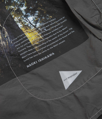 and wander x Naoki Ishikawa The Void Tree Shirt in Charcoal