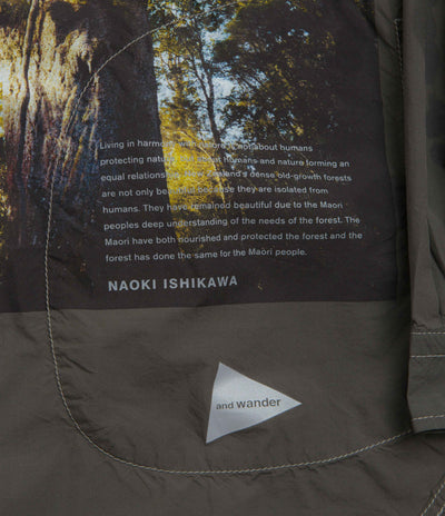 and wander x Naoki Ishikawa The Void Tree Shirt in Charcoal