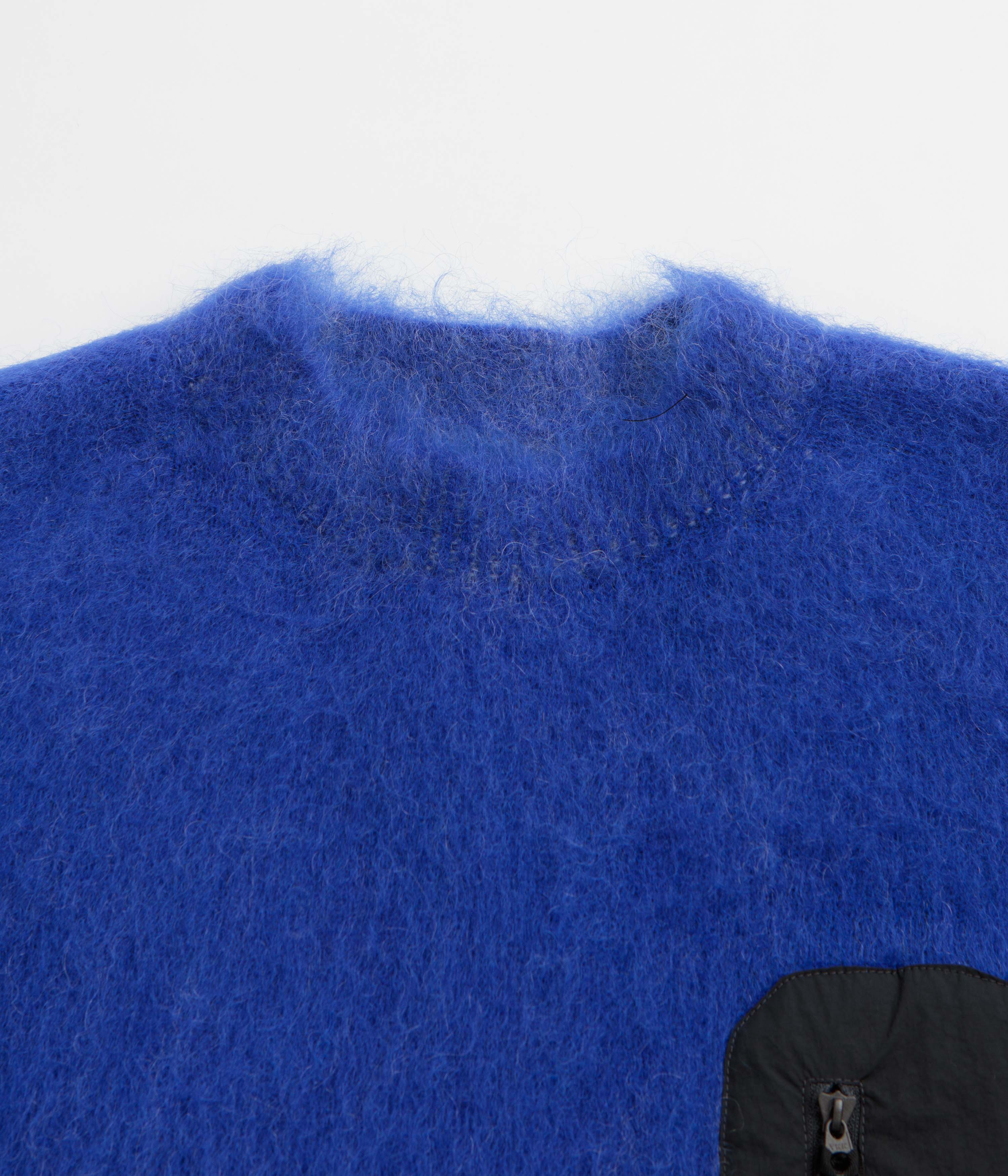 and wander Jacquard Shaggy Knit Crewneck Sweatshirt - Blue, view 22