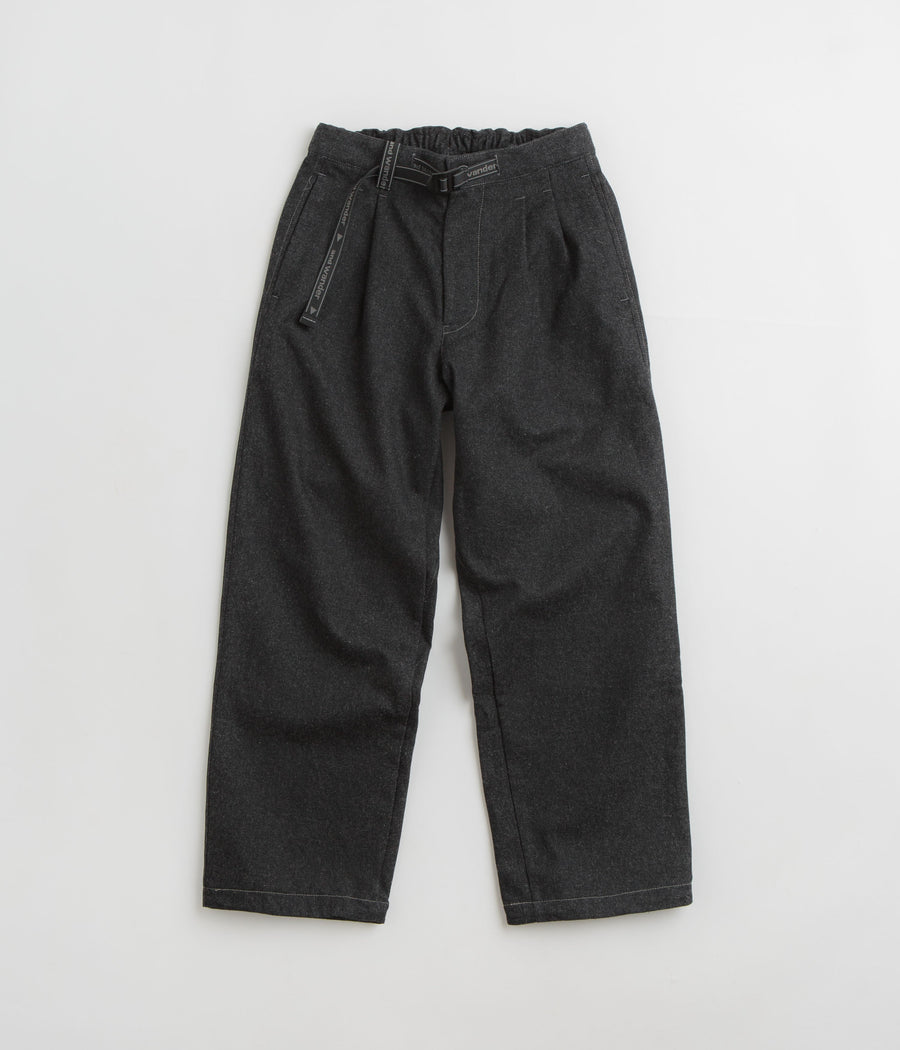 and wander x Maison Kitsune Cotton Wool Pants in Charcoal