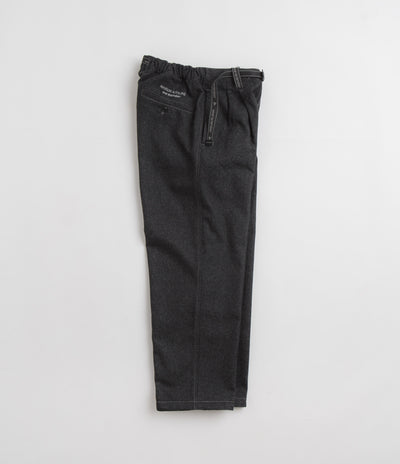 and wander x Maison Kitsune Cotton Wool Pants in Charcoal